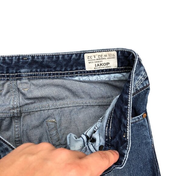 Vintage Diesel Jeans Size 32 IAKOP Blue - Picture 5 of 6